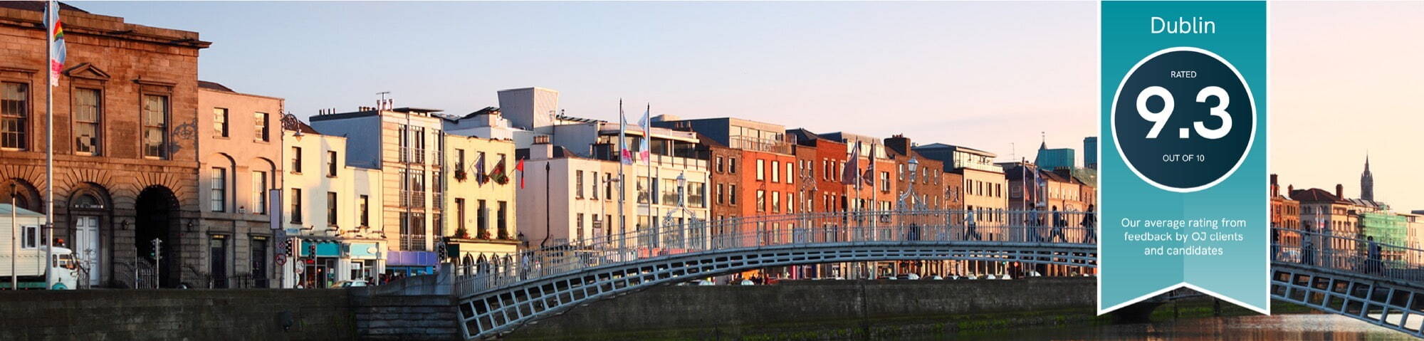 Bridge crossing river in Dublin